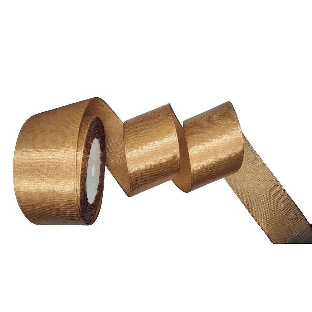 Fita de Cetim Fita Cetim Nº 9 Cetim 38mm Dourado Suave Rolo 45m para Artesanato OEM