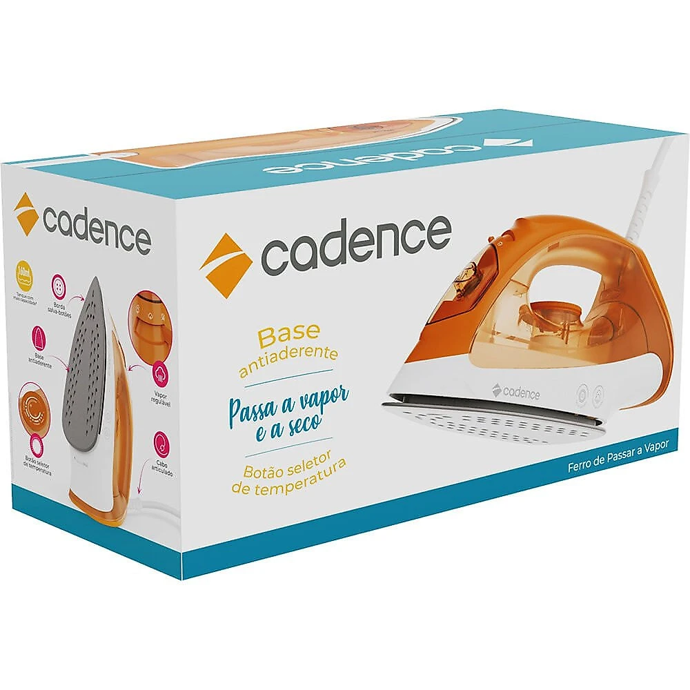 Ferro de Passar à Vapor Cadence, IRO210 Laranja - 110V
