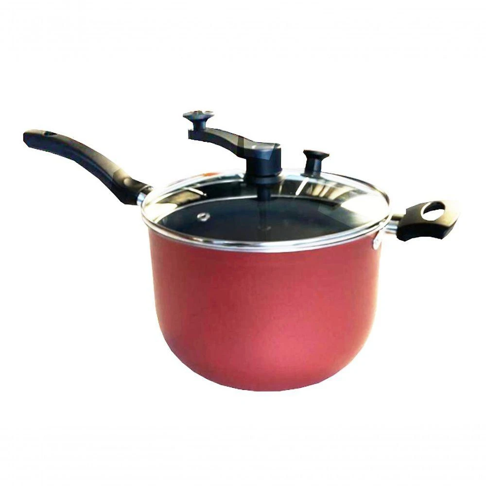 Pipoqueira 20cm 4l Cereja - Aluminio Com Revestimento Antiaderente Tampa De Vidro