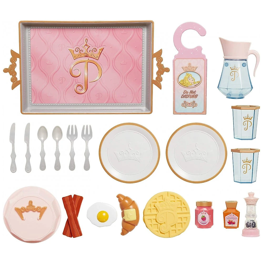 Bandeja de Café da Manhã com Acessórios Estilo Princesa Disney, Rosa