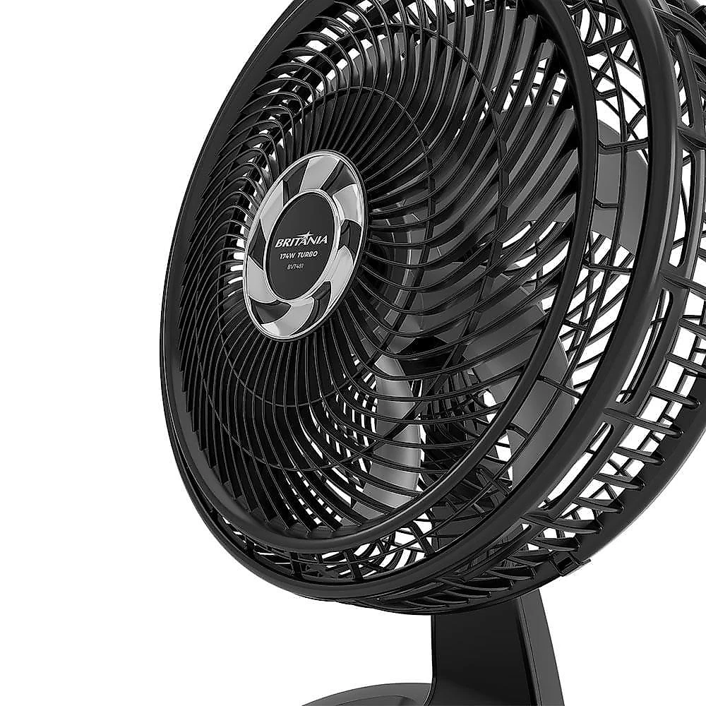 Ventilador de mesa britânia maxx force bvt481 47cm com 3 velocidades e 8 pás - preto 110