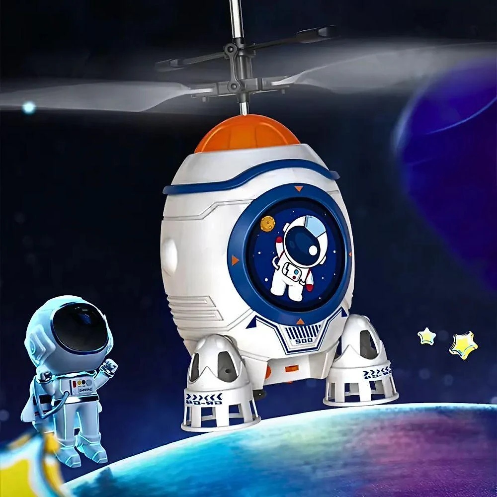Foguete Infantil Com Sensor Luz Mini Recarregável Brinquedo