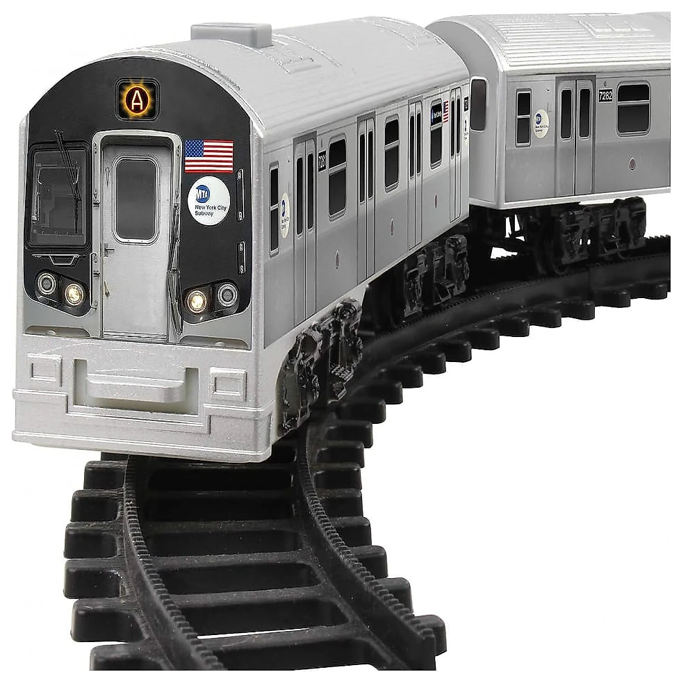 Conjunto de Trenzinho de Brinquedo com Trilhos para Crianças de 3 a 12 anos, New York MTA, Branco