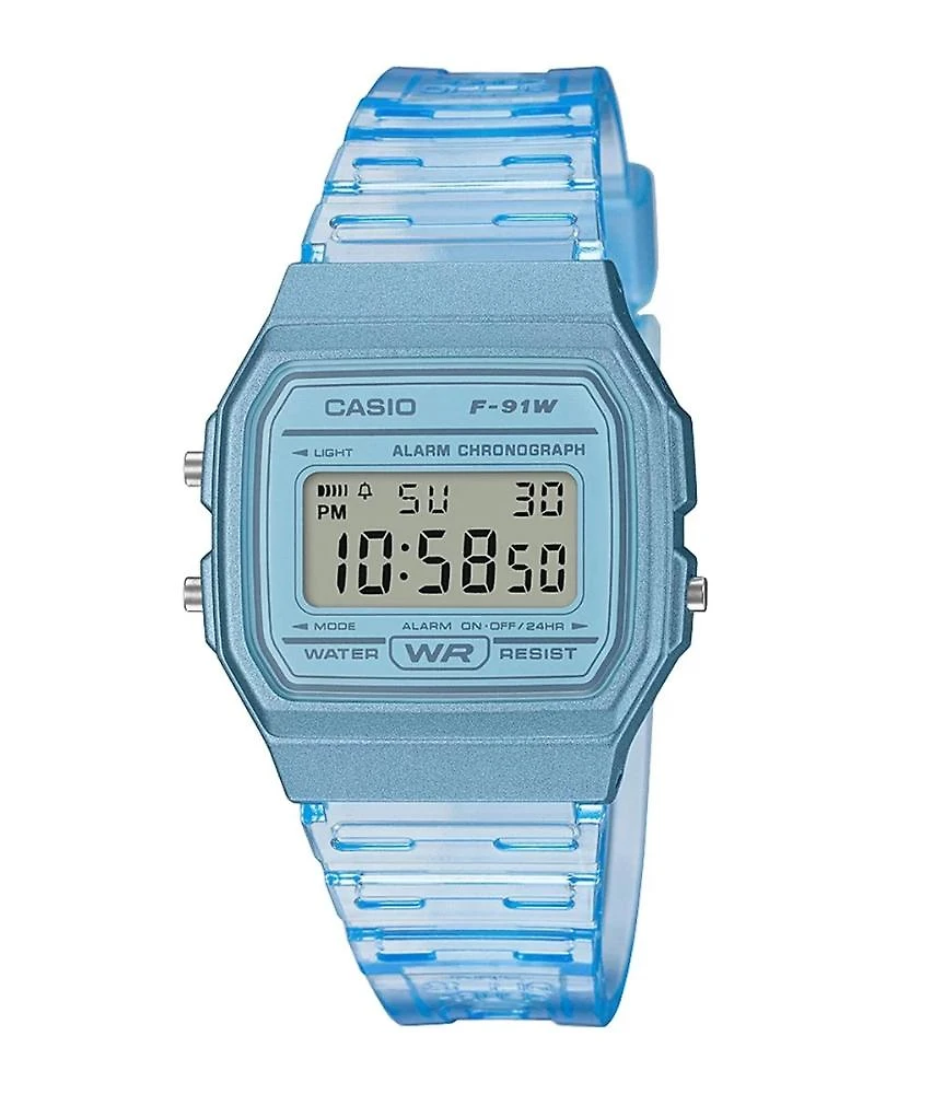 Relógio Casio Vintage Digital F-91WS-2DF Azul