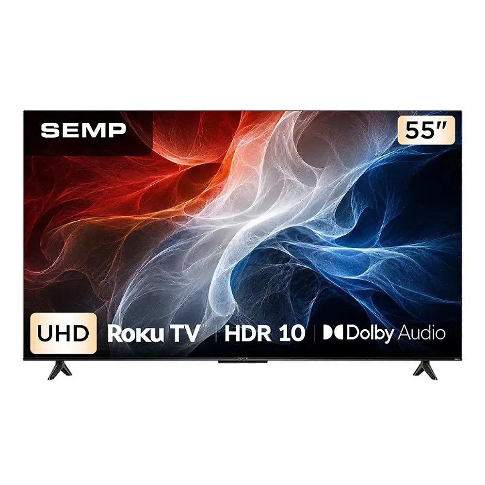 Smart TV Semp S62E 55 Polegadas 4K Ultra HD LED Roku TV Preto Bivolt