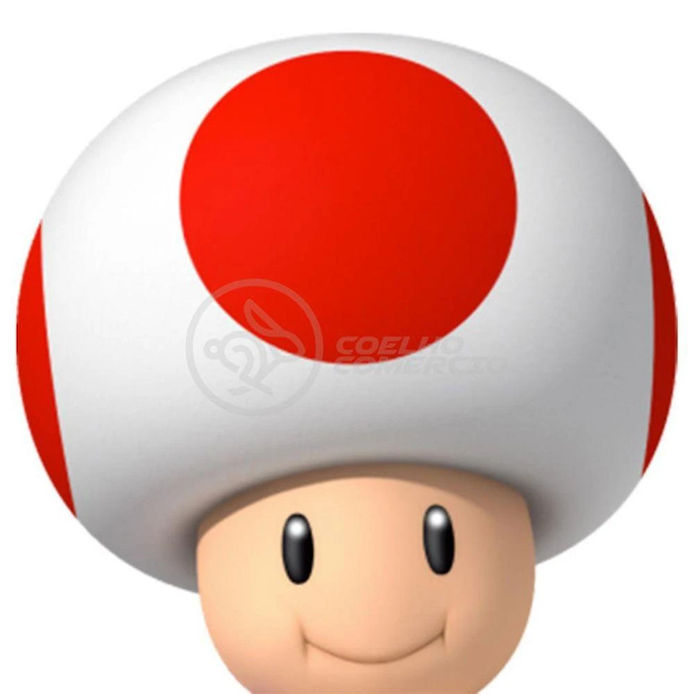 Boneco Cogumelo Toad Grande Super Size 20Cm - Mario