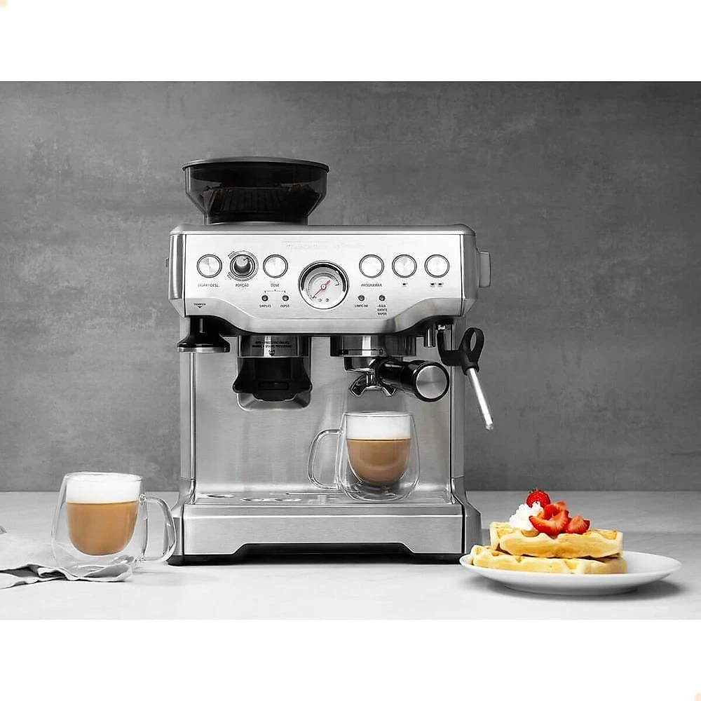 Cafeteira Elétrica Tramontina By Breville Express Pro Em Aço Inox Com Moedor 2 Litros 110V 69066011