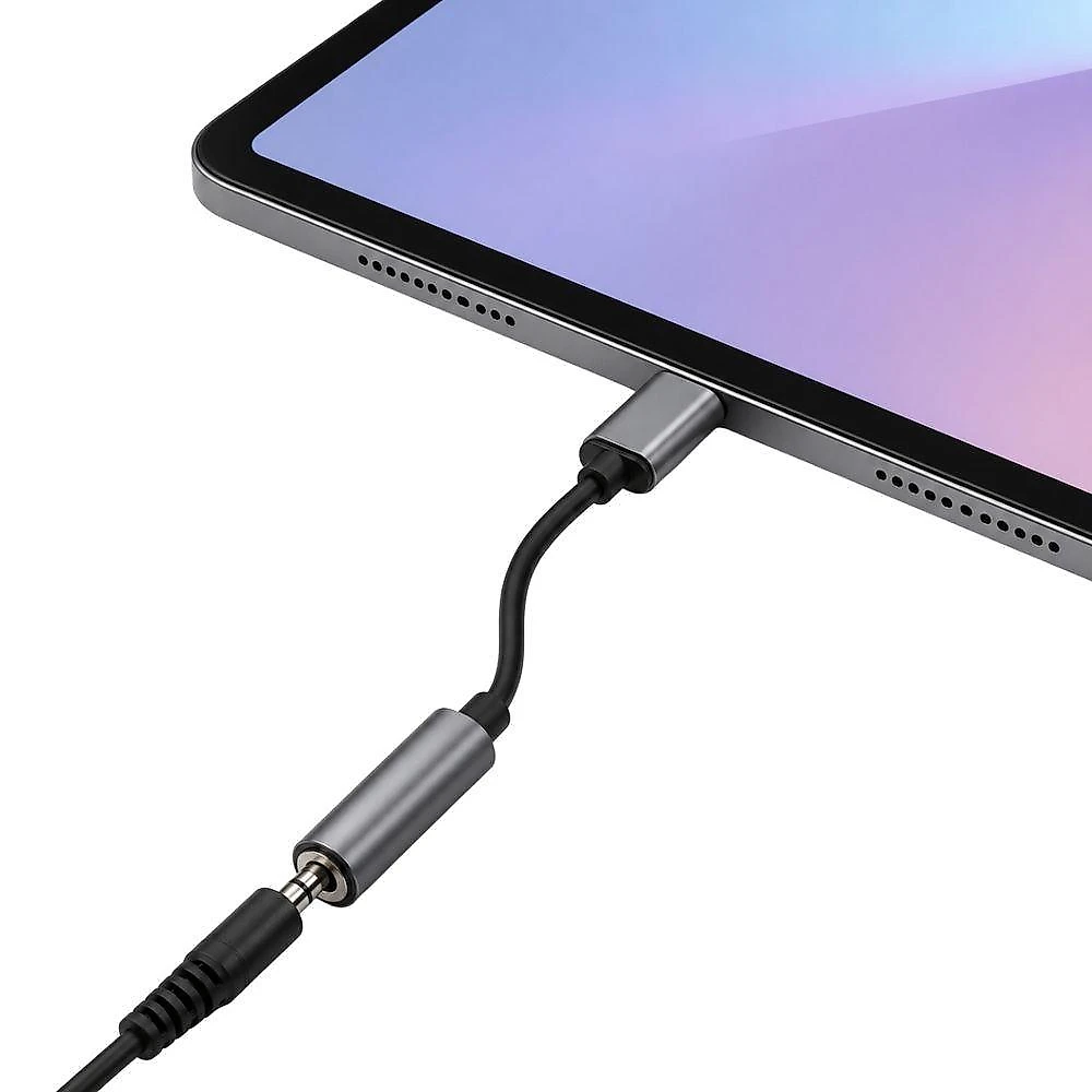 Cabo Adaptador USB-C para P2 MDM Áudio Auxiliar Compatibilidade Universal USB-C Preto