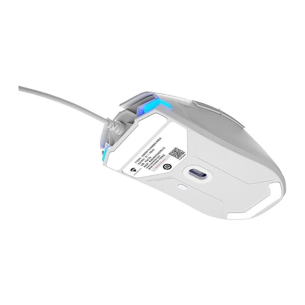 Mouse Gamer Machenike M7 Pro, Com fio, 12800 DPI, 6 botões, Branco - JJ02GL006