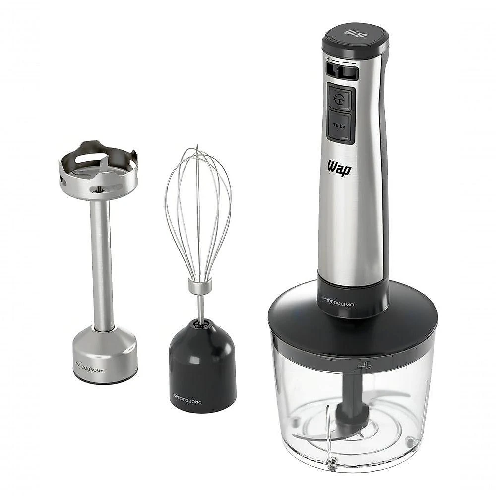 Mixer 3 em 1 WM1 600W 1000W Preto, Cinza com Processador e Batedor 110V