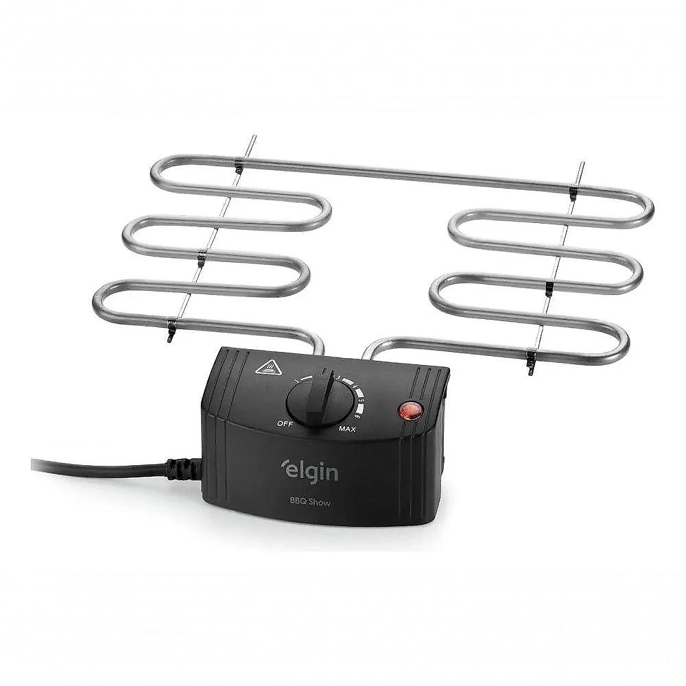 Churrasqueira Elétrica de Mesa Elgin 42CHU2001000 1800W Aço Inox Preto 110V