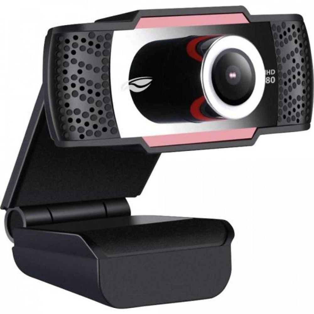 Webcam WB-100BK Full HD 1080P com Microfone Redução de Ruído Preto C3tech