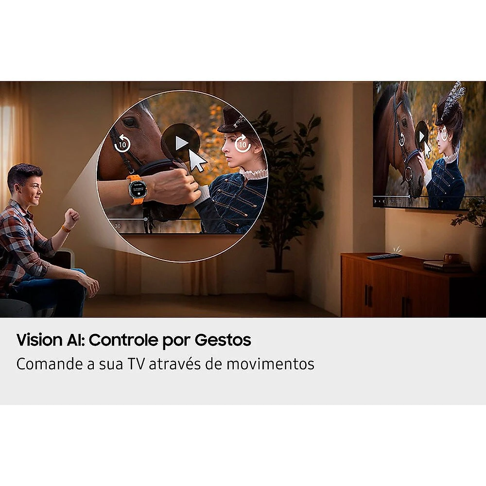 Smart TV QN55Q7FAAGXZD 55 Q7F 2025 AI TV QLED Ultra 4K Samsung Preto
