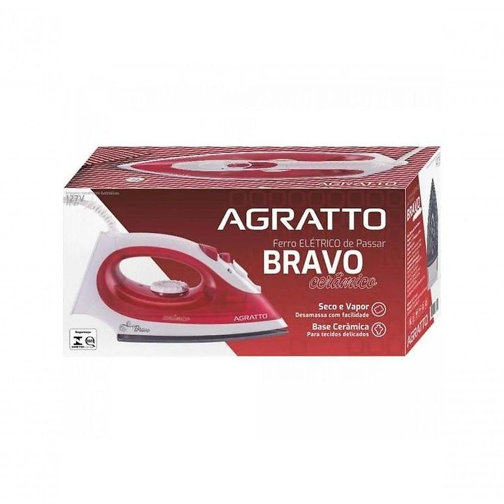 Ferro De Passar Vapor Agratto Bravo Fc-02 Cerâmico 220V