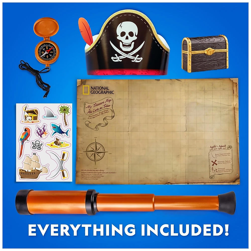 Pirate Adventure Activity Kit – Brinquedo Educativo de Escavação e Navegação, STEM para Crianças, Presente Criativo, National Geographic