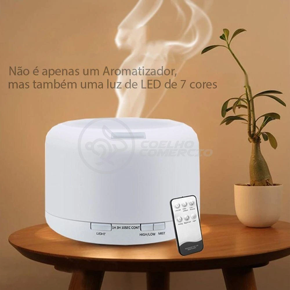Aromatizador Umidificador Eletrônico Luz De Led Rgb 300ml 6