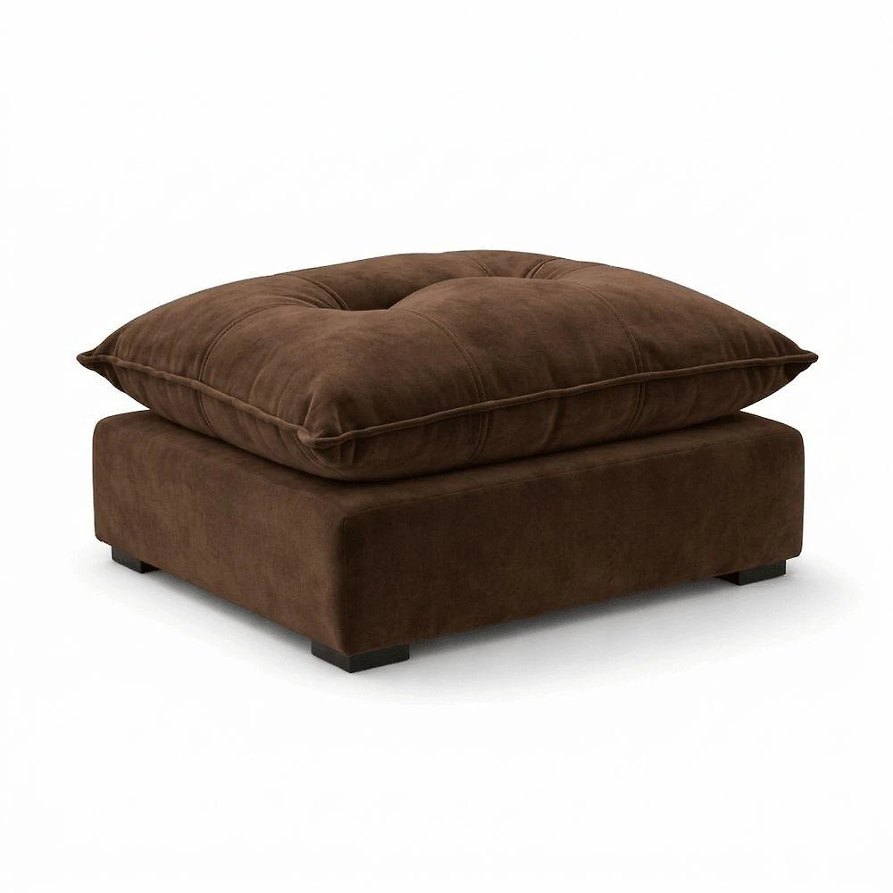 Cama Puff para Pet Tatite Decor para Cachorro e Gato em Suede Marrom 1 Unidade