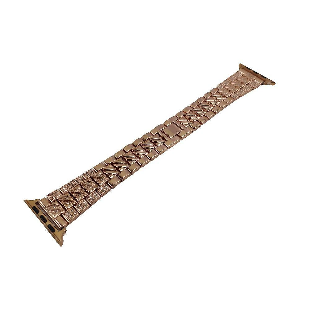 Pulseira Relogio Smartwatch Luxo Pedra Strass Smartband Aço 3 Elos