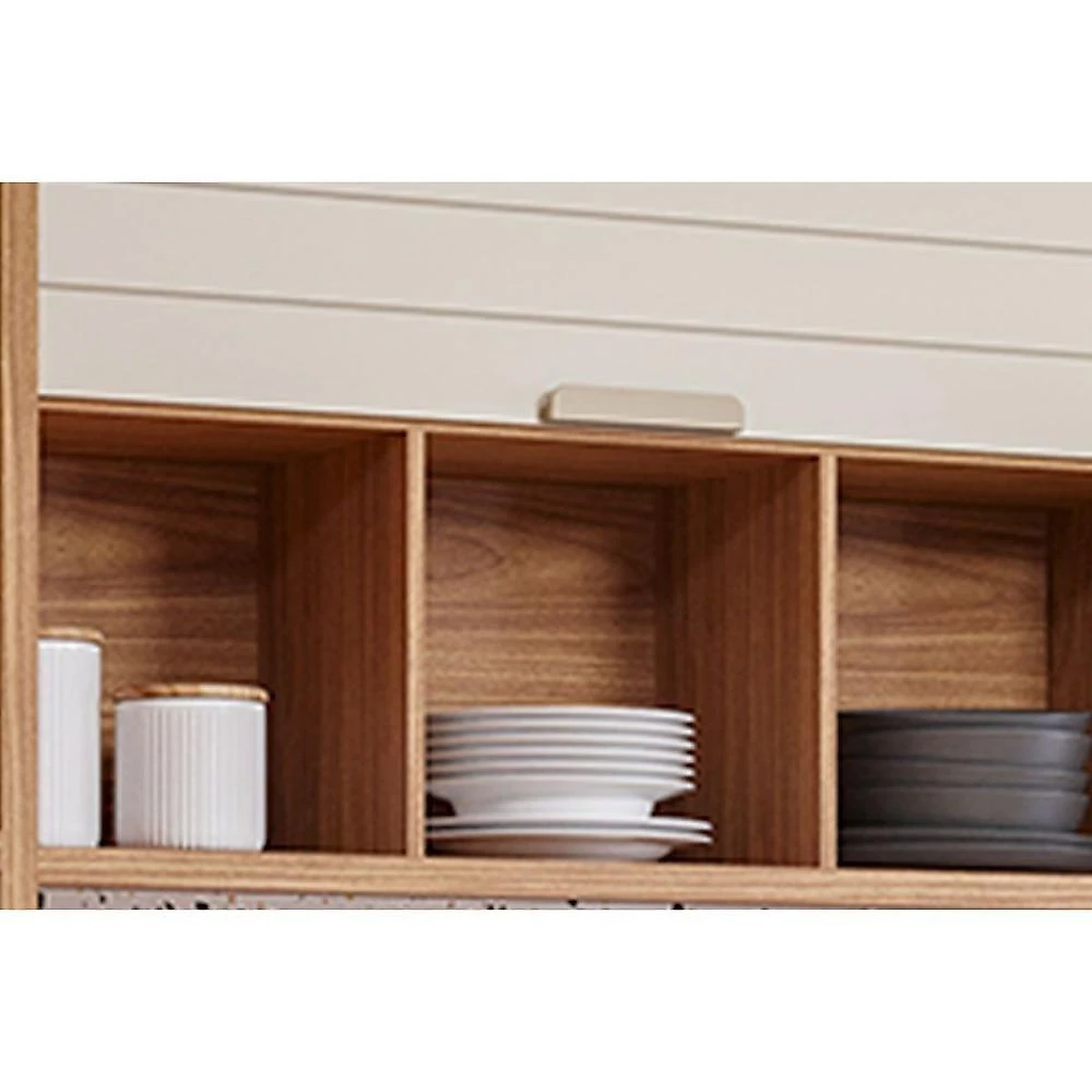 Kit Modulado Cozinha Eloise 5 Peças MDF 120CM Cinamomo e Platina MGM