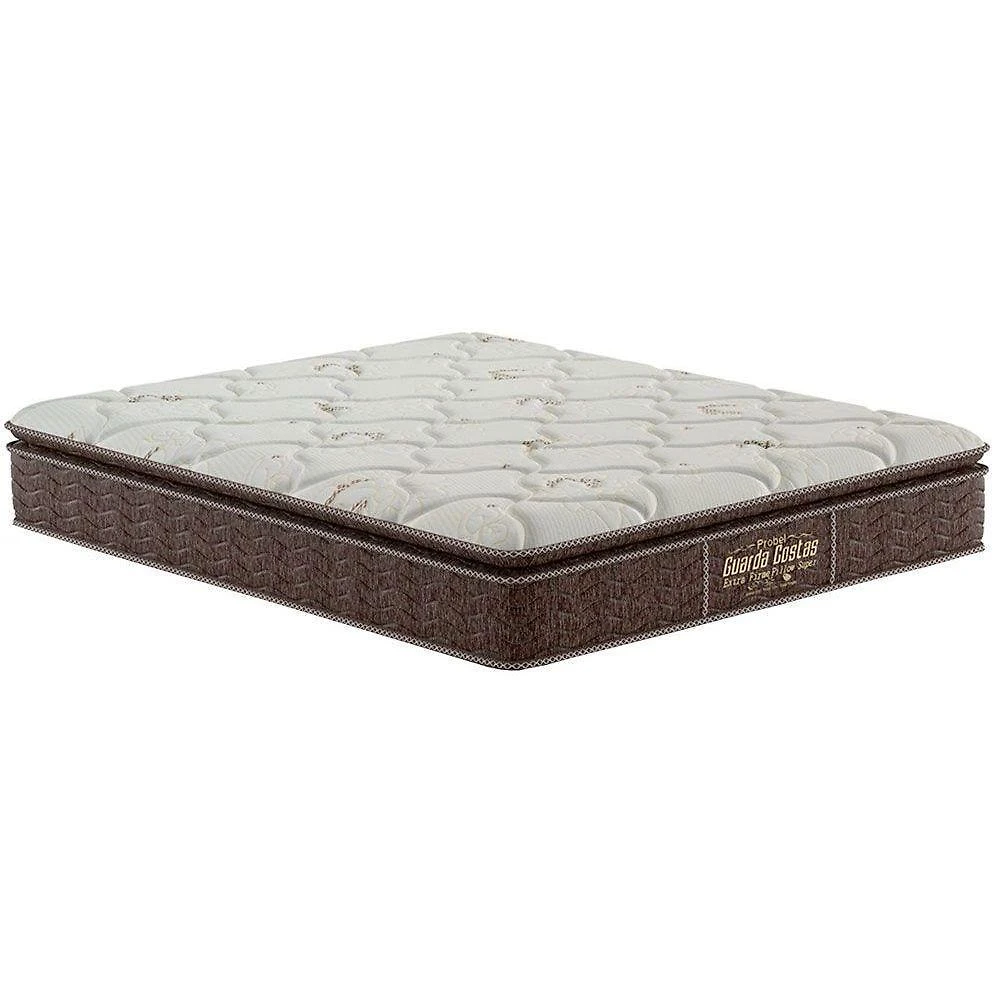 Colchão Viúva Espuma D28 Pillow Top Extra Firme 128x188x30CM Marrom Probel
