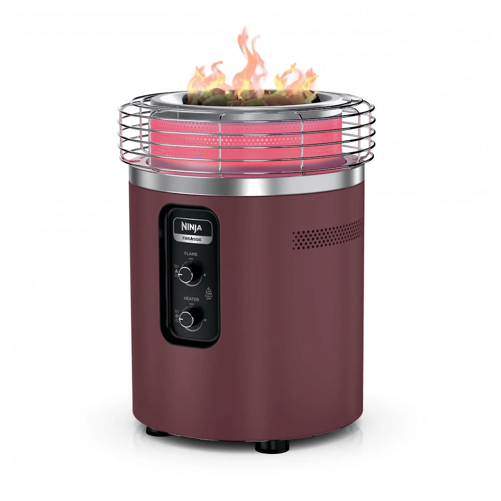 Ninja Fireside360 Aquecedor Externo Portátil com 3 Modos - Chama, Calor e Ambos - Para Jardim, Camping e Praia