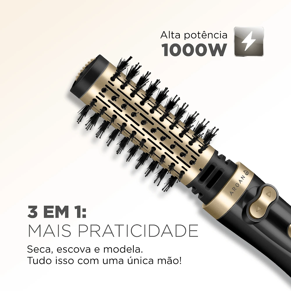 Miniatura Escova Rotativa Black Gold Argan Mondial - ER-11-AR ESCOVA ROTATIVA ER-11-AR 127V/60Hz .