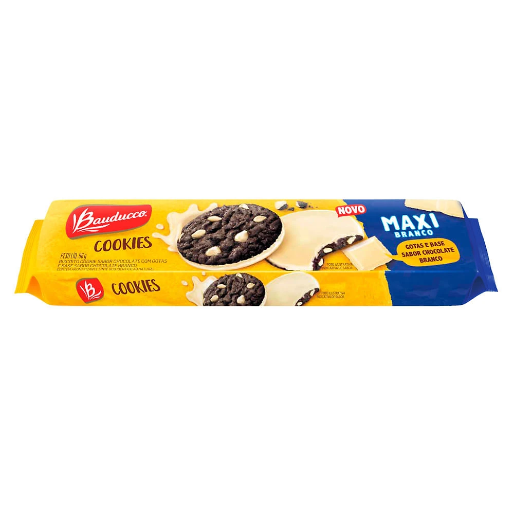 Biscoito Bauducco Cookies Maxi Branco 96g
