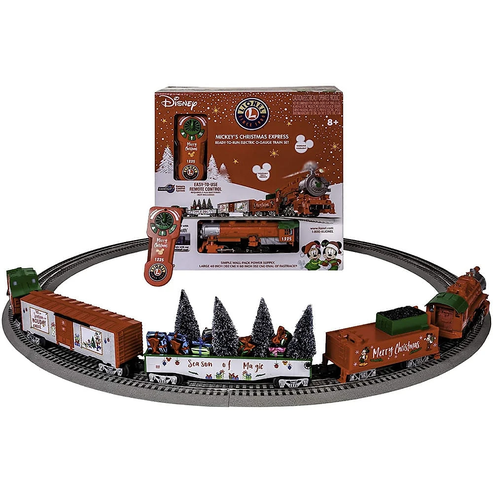 Lionel Disney Christmas 1923140 Conjunto de Trem Trenzinho Elétrico 24 Trilhos Vermelho