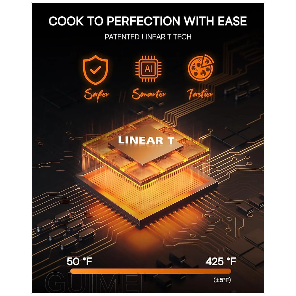 Air Fryer Forno 14,4L com 150 Predefinições, Espeto de Rotisserie e Tecnologia de Convecção, 110V 1800W, Nuwave, Preto 110v