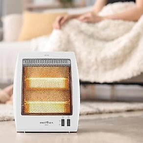 Aquecedor Halógeno Britânia AB800B 800W 2 Níveis Proteção Branco 110V