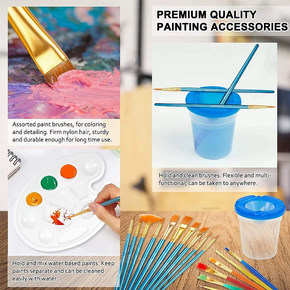 Shuttle Art Kit de Pintura Conjunto Artístico com 69 Peças I nclui 30 Tintas