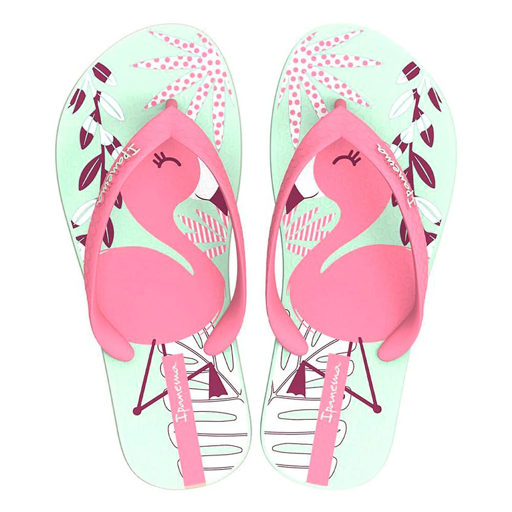 Chinelo Ipanema Infantil Fantasia Rosa e Verde Tamanho 25/26 1 Par