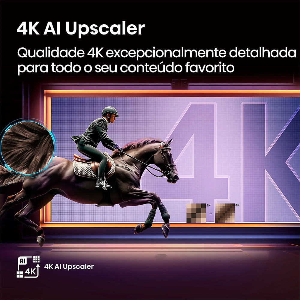 Miniatura Smart TV 4K Hisense QLED 100” Polegadas com Subwoofer Embutido, Modo Jogo Pro, 144Hz e Wi-Fi - 100Q7QG Bivolt
