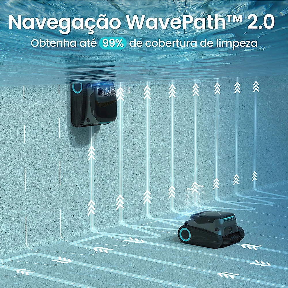 Robô de Limpeza de Piscinas Aiper Scuba S1 Pro Cinza e Preto Bivolt