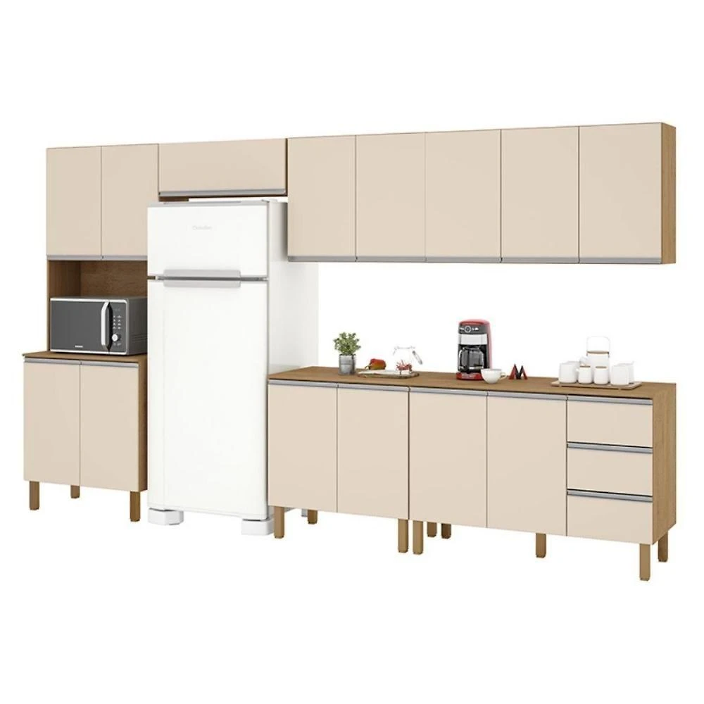 Cozinha Isabela 6 Peças Amêndoa Off White