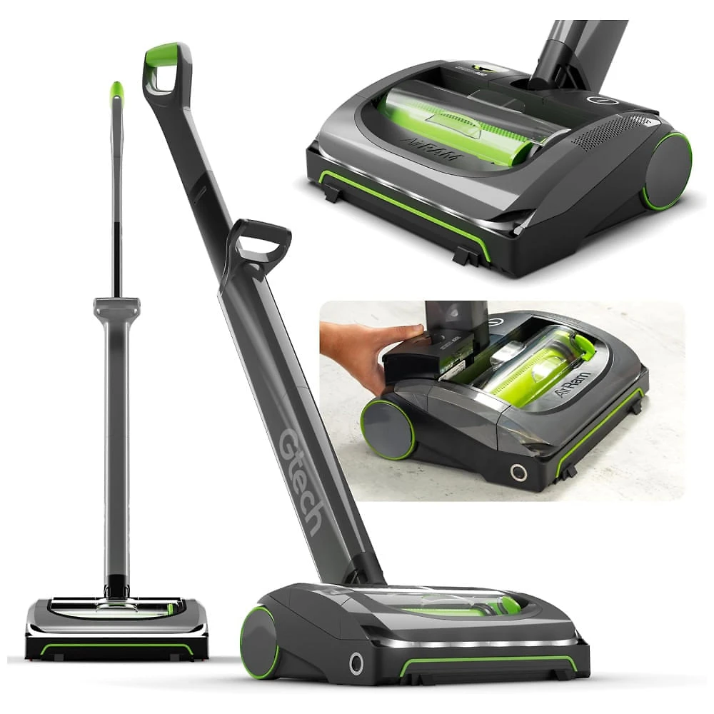 Aspirador de Pó Sem Fio Gtech AirRAM MK2 com Escova Motorizada - Ideal para Carpetes e Pisos de Madeira, Bateria Recarregável 22V, Leve 3kg, Design