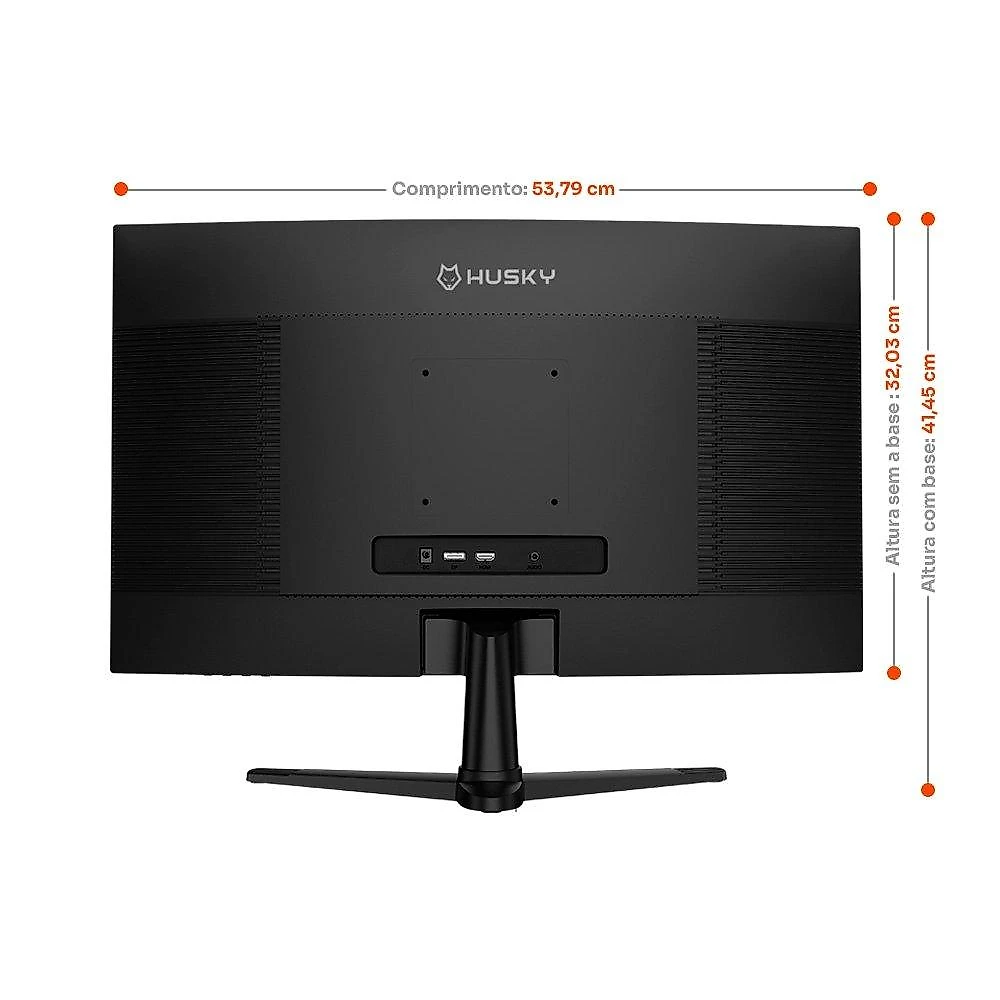 Monitor Gamer Curvo Husky Boreal 24", FHD, 180Hz, 1ms, Adaptive Sync, VA, DisplayPort e HDMI, HDR - HMG00424PT