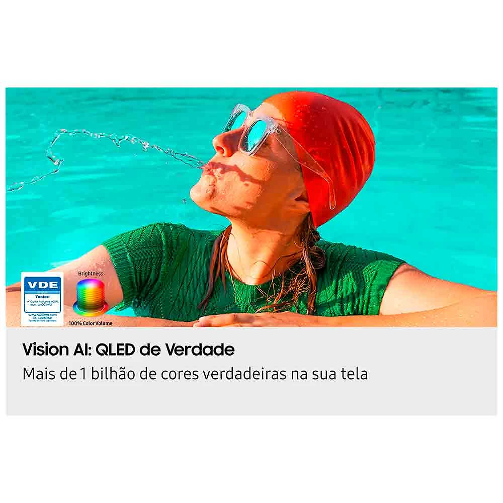 Smart TV Samsung 75" Polegadas QLED 4K Q7F 2025, Processador com AI e Alexa Integrada Bivolt