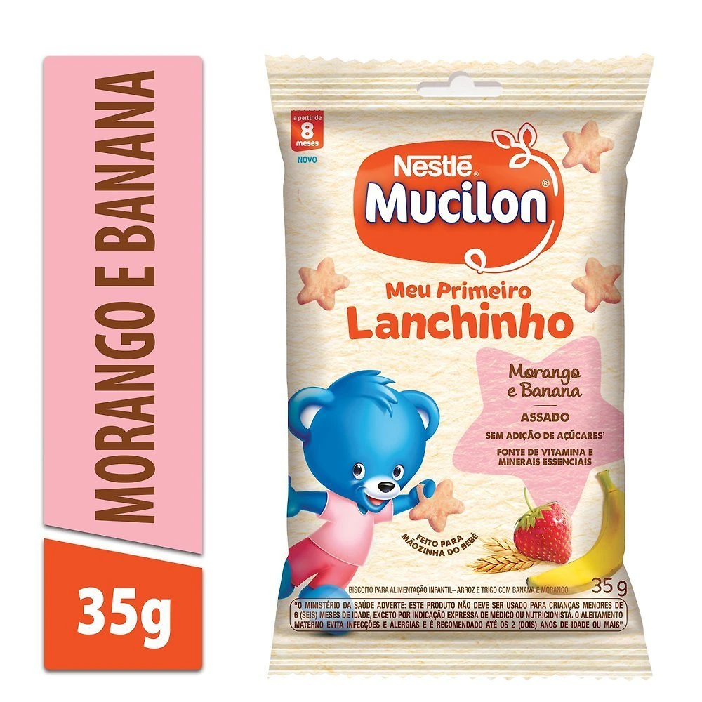 Mucilon Snack Morango E Banana 35g