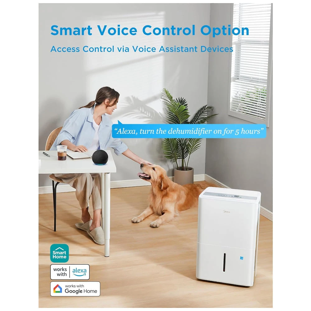 Miniatura Desumidificador Midea 23,65 litros, 418 metros quadrados - Econômico e Eficiente para Ambientes Amplos, como Porões e Quartos Grandes