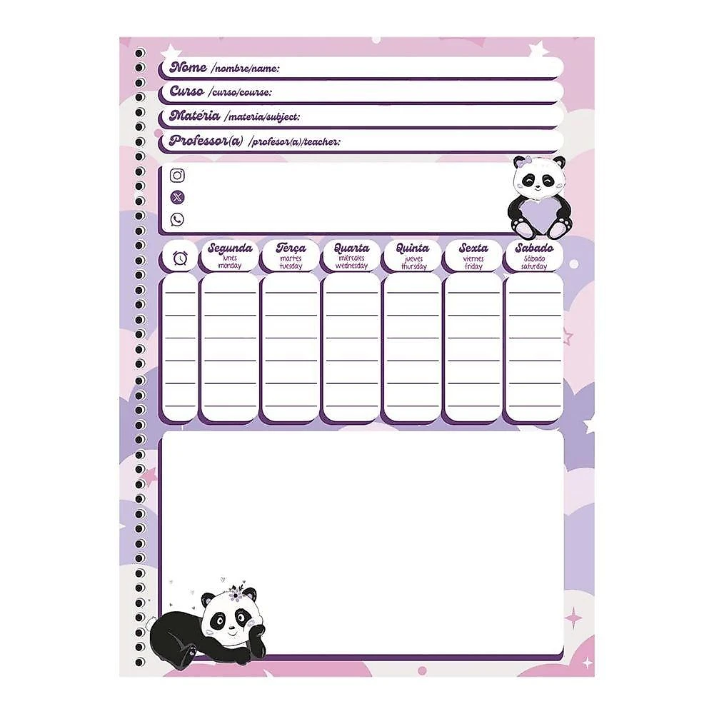 Caderno Espiral Capa Dura São Domingos My Friend Animativa 80 Folhas Pautadas 56G-M2 Formato