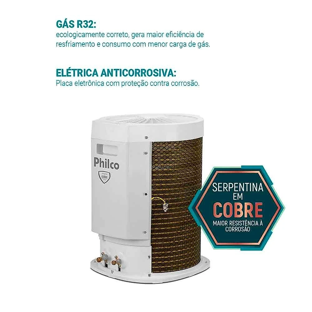 Ar Condicionado Split Hi-wall Eco Inverter Philco 24.000 Btus Frio 220V R32
