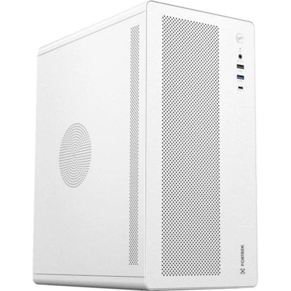 Gabinete Office GO22 Compacto Micro ATX Aço com USB-C Branco Fortrek