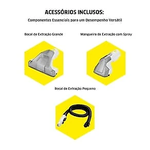 Extratora e Higienizadora de Estofados Portátil Karcher Home Care 1600W 3 em 1 110V