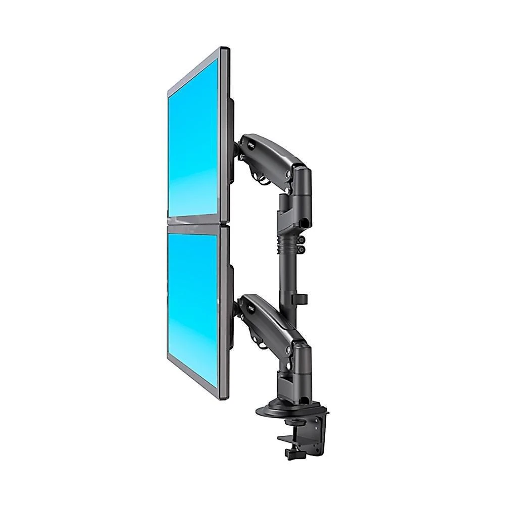 Suporte de Mesa Ajustavel com Pistao a Gas Para 2 Monitores PIX, 17" à 35", Preto - PX-H160
