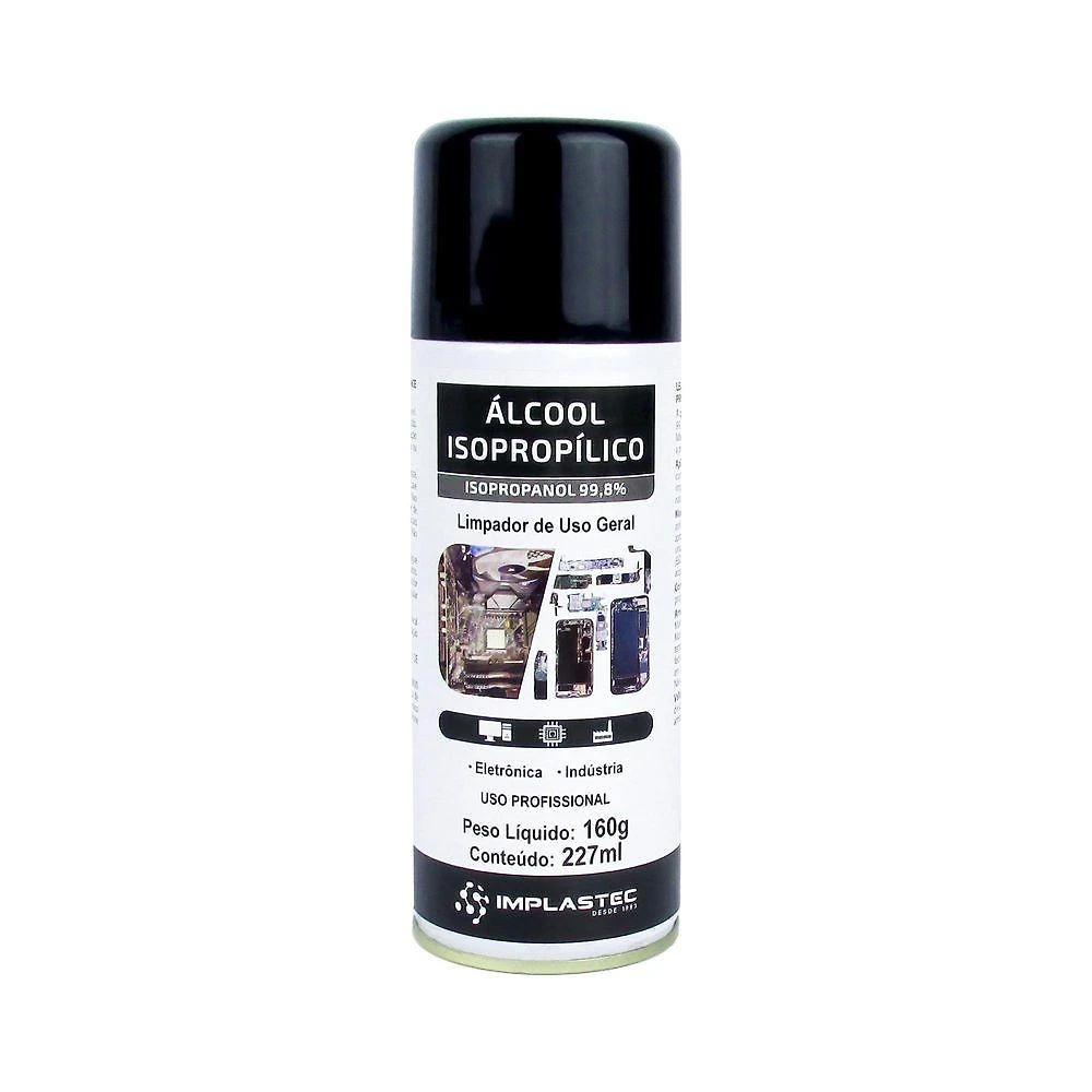 Álcool Isopropílico Aerossol 227ml Implastec - Cx - 12