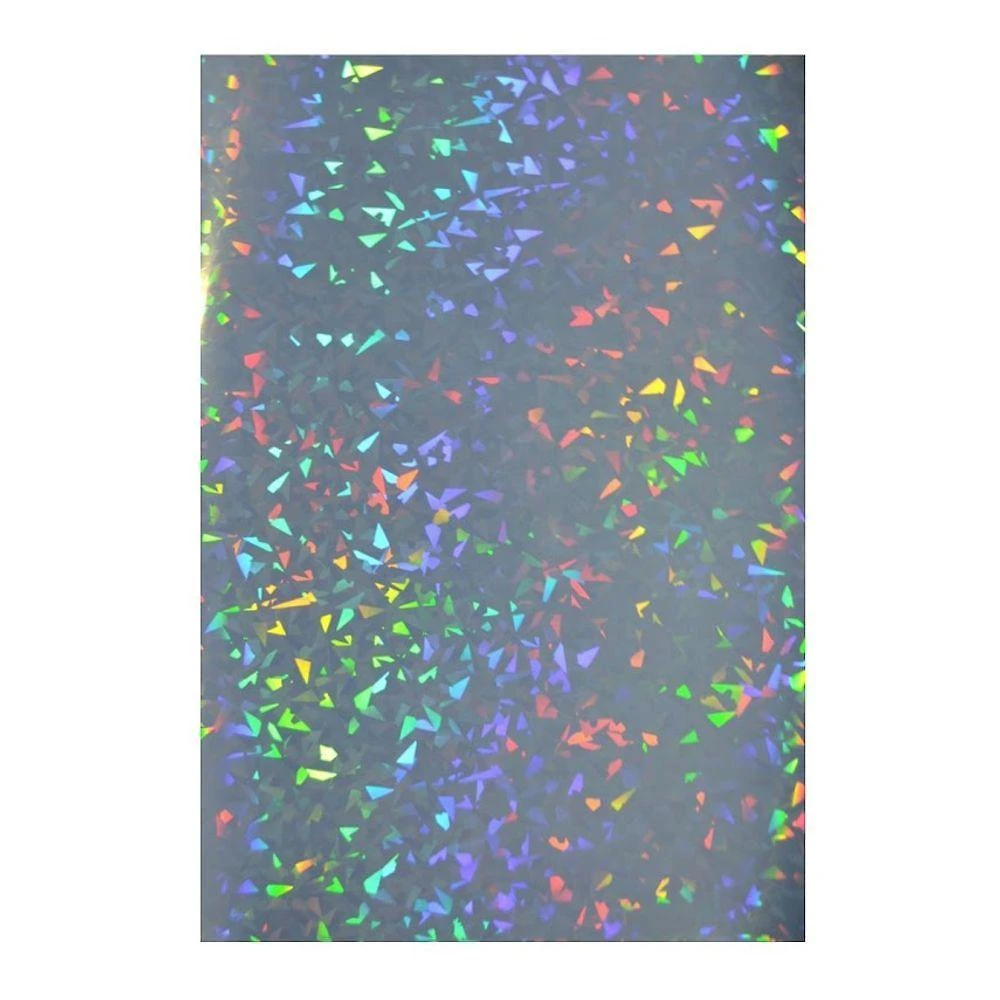 Papel Adesivo Motivate Caquinhos Holográfico A4 50fl Transparente