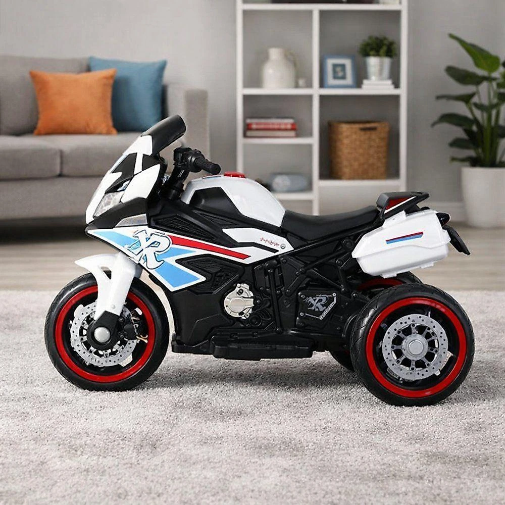 Mini Moto Elétrica Infantil Esportiva Bateria Bivolt Branco Unitoys