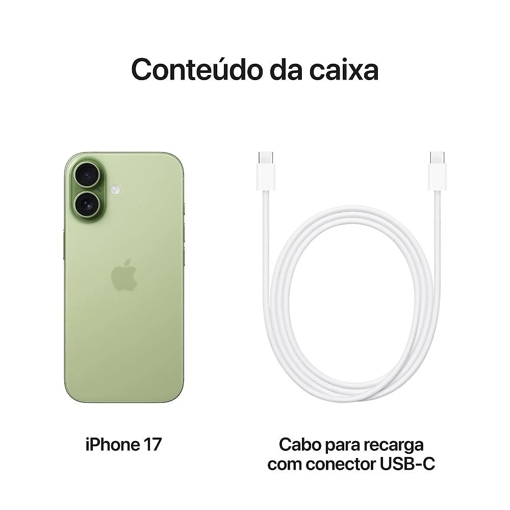 IPHONE 17 SAGE 512GB MG6V4BR/A iPhone 17 512GB Sálvia