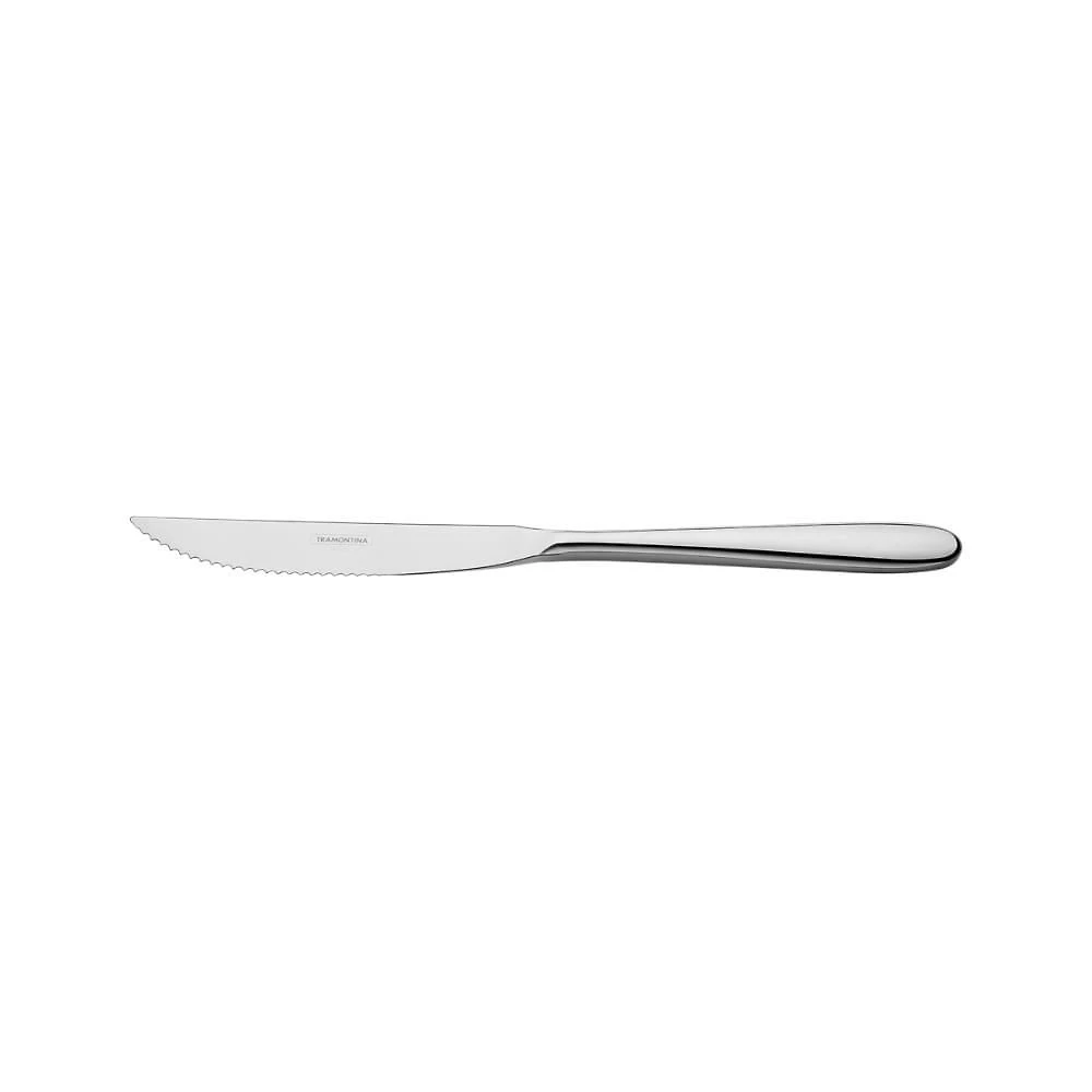Kit 6 Facas para Churrasco Tramontina Cannes Forjada em Aço Inox com Acabamento em Alto Brilho